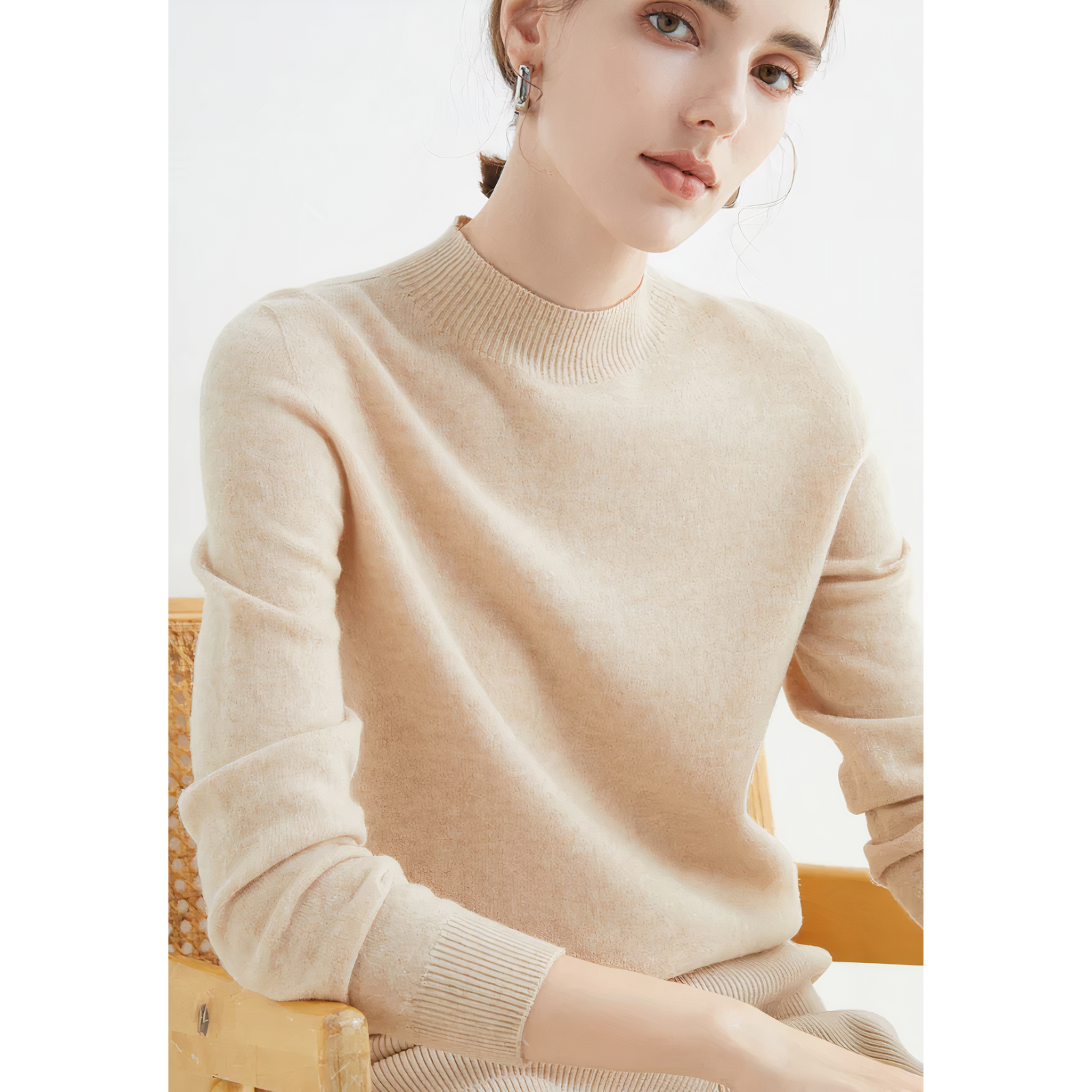 Luxury Knitted Cashmere Sweater for Women - Evelina 9