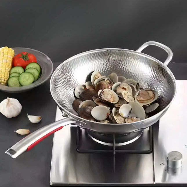 Titanium Wok – Round-Bottom Induction Design, Lightweight & Fast Heat Spread