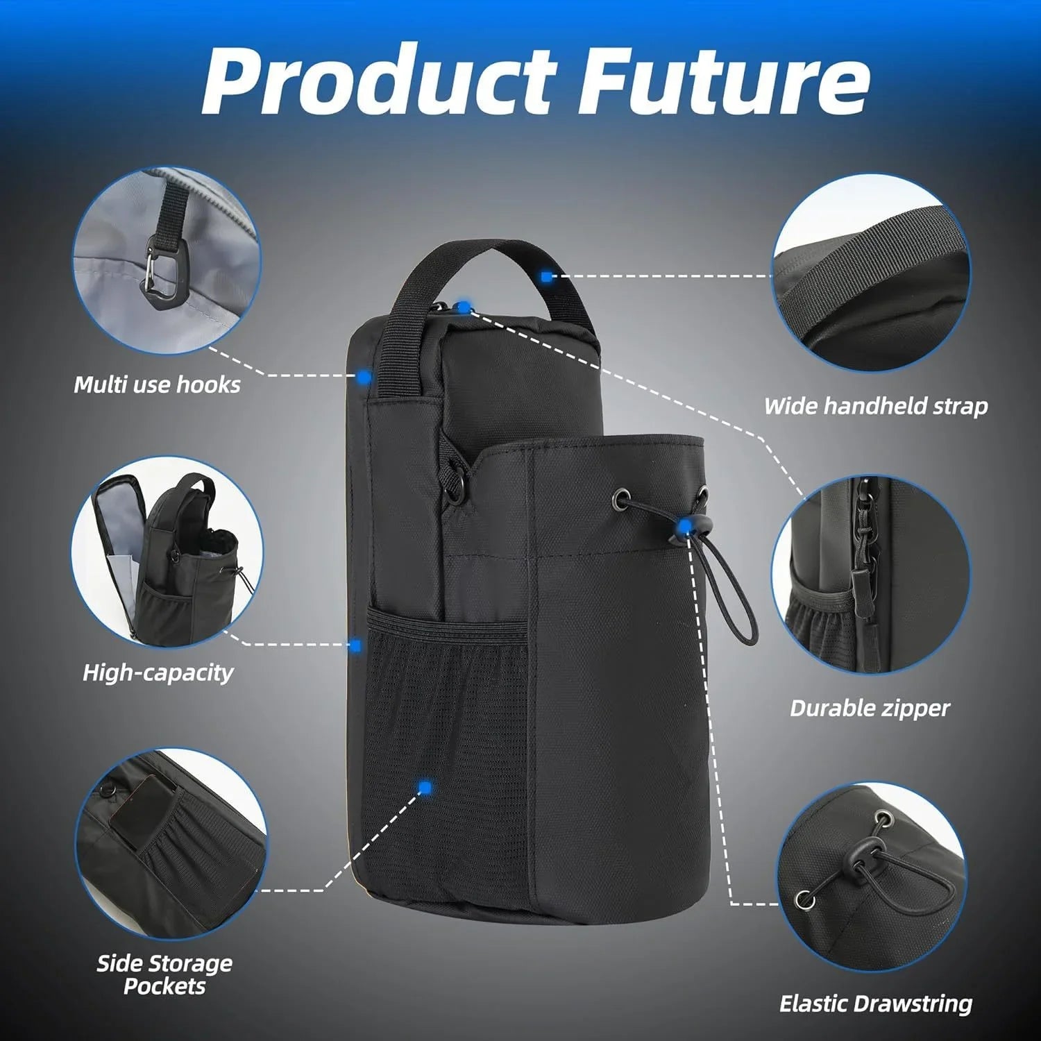 Magnetic Sports Bag – Compact Gym Bag with Bottle Pocket & Storage Compartments 2