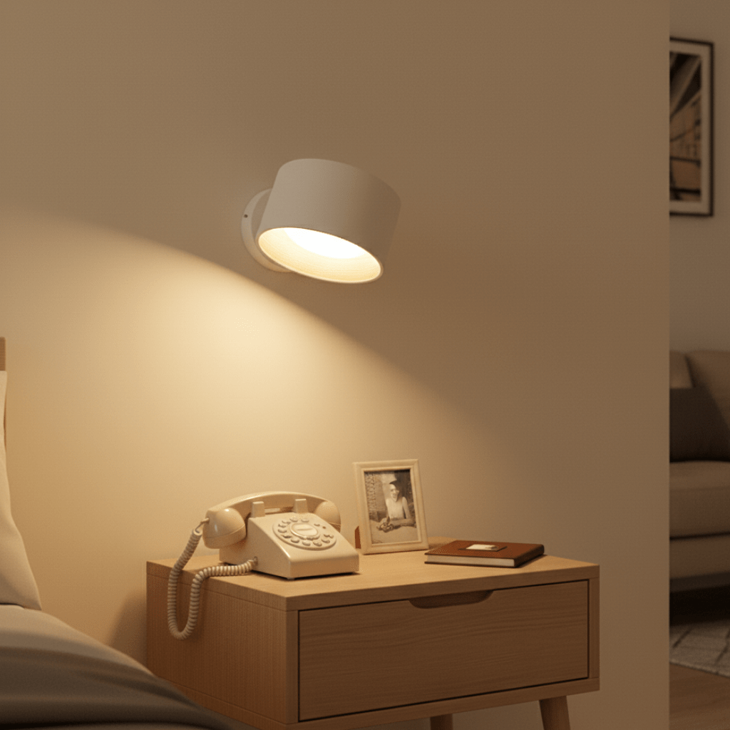 Applique murale sans fil – LED rechargeable, télécommande et couleur de lumière réglable