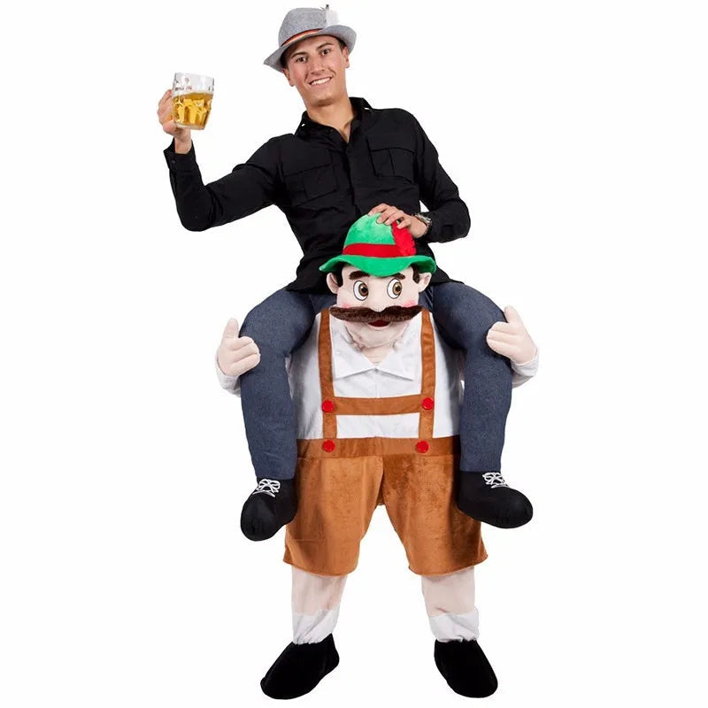 Mannen's Grappige Rijd Kostuum voor Halloween | Pluche Oktoberfest Stijl 0