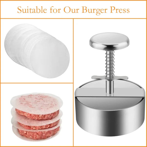 Manual Stainless Steel Burger Press for Easy Patty Shaping 1