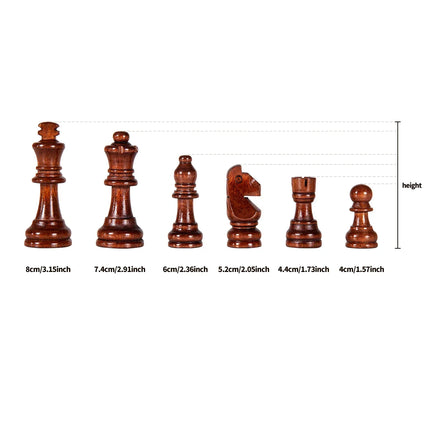 Wooden Chess Set – Classic Foldable Board with Solid Wood Pieces & Timeless Design