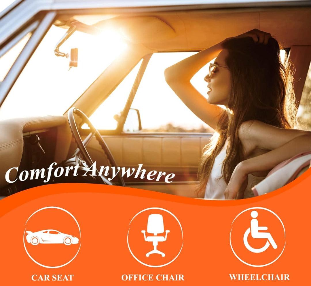 Memory Foam Car Seat Cushion with Ergonomic Support and Breathable Fabric 2