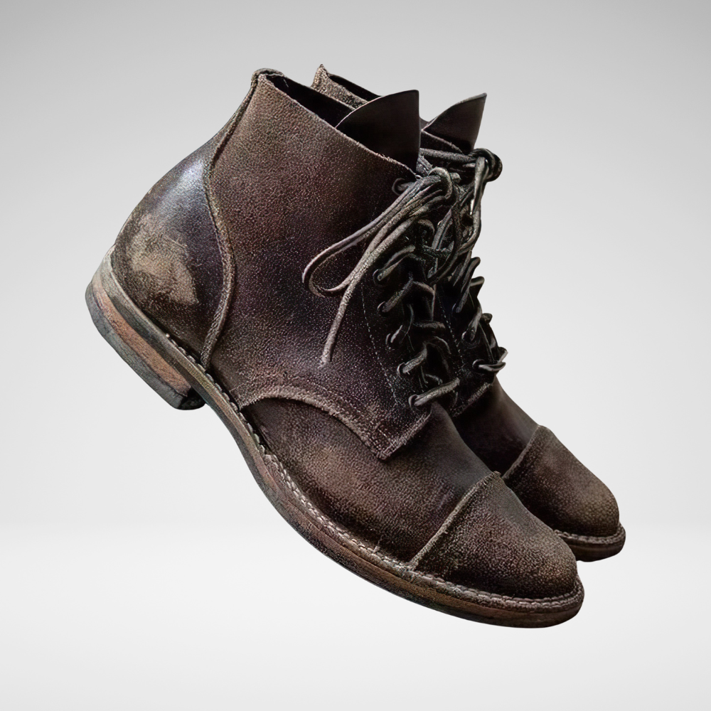 Men’s Boots Work Outdoor Ankle Lace Up Vintage Rugged Footwear 2