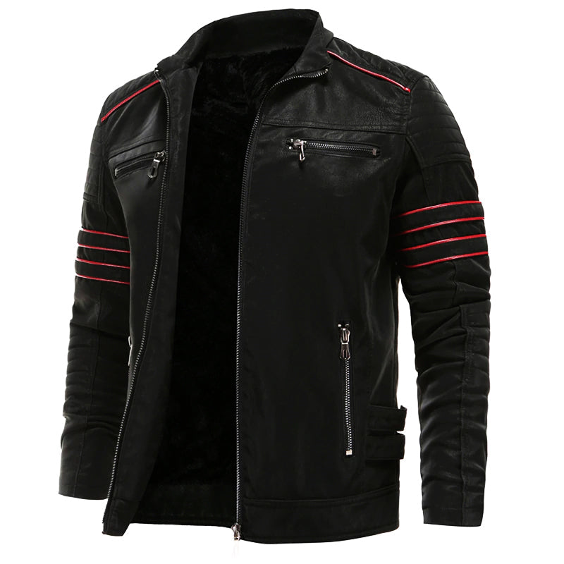 Men's Durable PU Leather Jacket – Waterproof, Scratch-Resistant, Stylish Fit 0