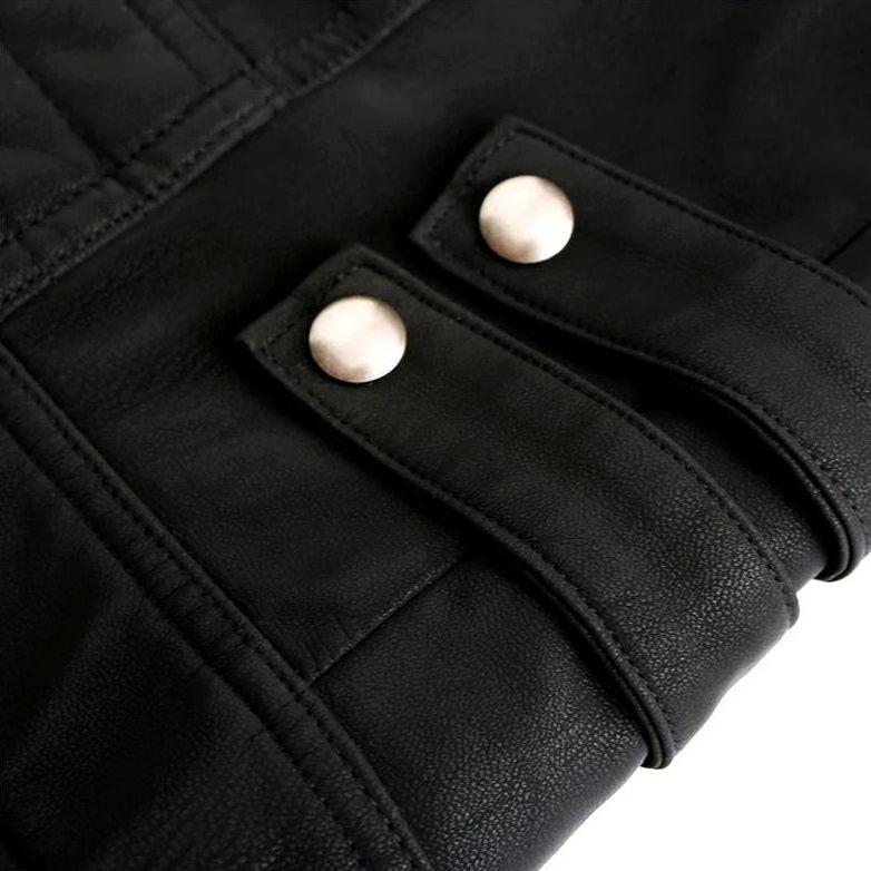 Men's Durable PU Leather Jacket – Waterproof, Scratch-Resistant, Stylish Fit 7
