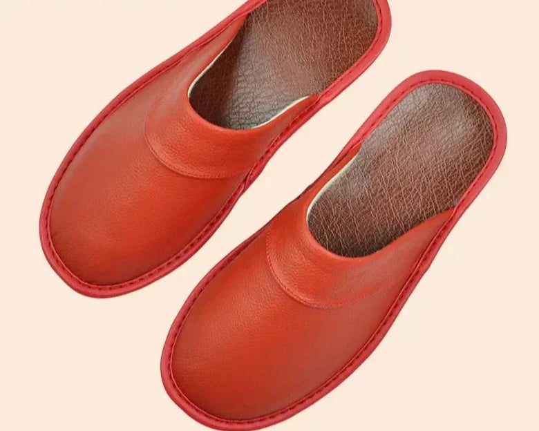 Men's Leather Moccasin Slippers - Durable, Warm Indoor Footwear for Comfort 8