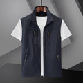 Men's Lightweight Outdoor Vest with Multiple Pockets for Warm Weather Activities 0