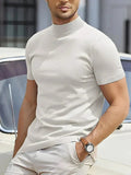 Men's Mock Neck Short Sleeve T-Shirt 0