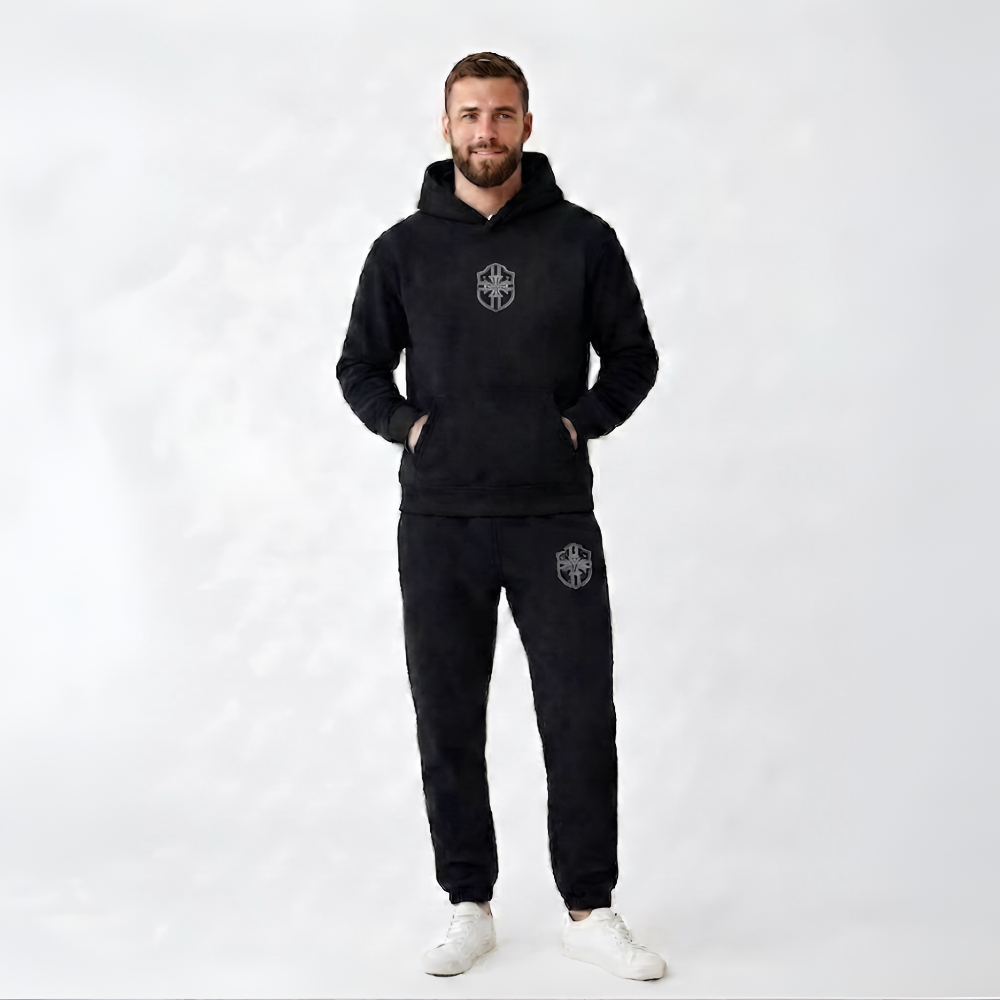 Men's Tracksuit Hooded Full Body Suit Sleepwear Design 8