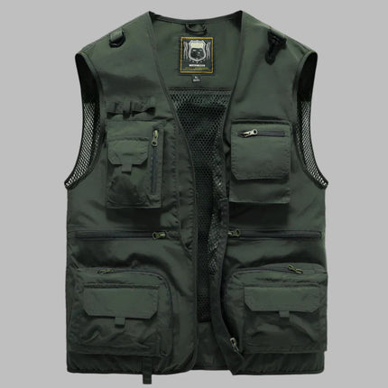 Mens Summer Vest Multi Pocket Outdoor | Travel Vest 3