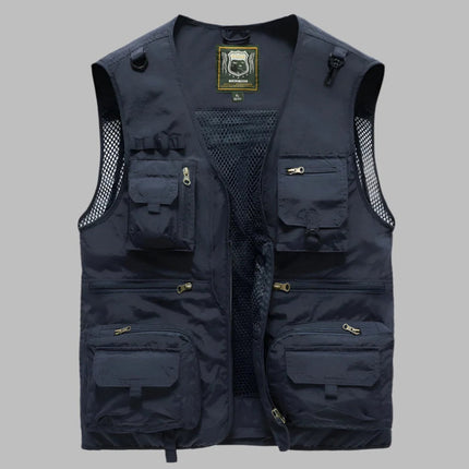 Mens Summer Vest Multi Pocket Outdoor | Travel Vest 4
