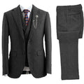 Michael - 3-Piece Herringbone-Patterned Suit 0