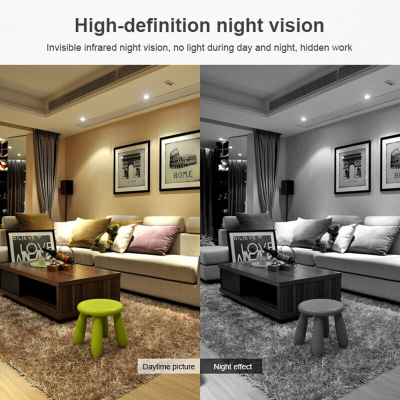 Caméra de sécurité Wi-Fi compacte avec vision nocturne et surveillance grand angle pour la sécurité domestique