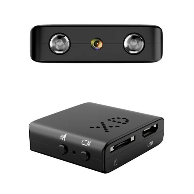 Caméra de sécurité Wi-Fi compacte avec vision nocturne et surveillance grand angle pour la sécurité domestique