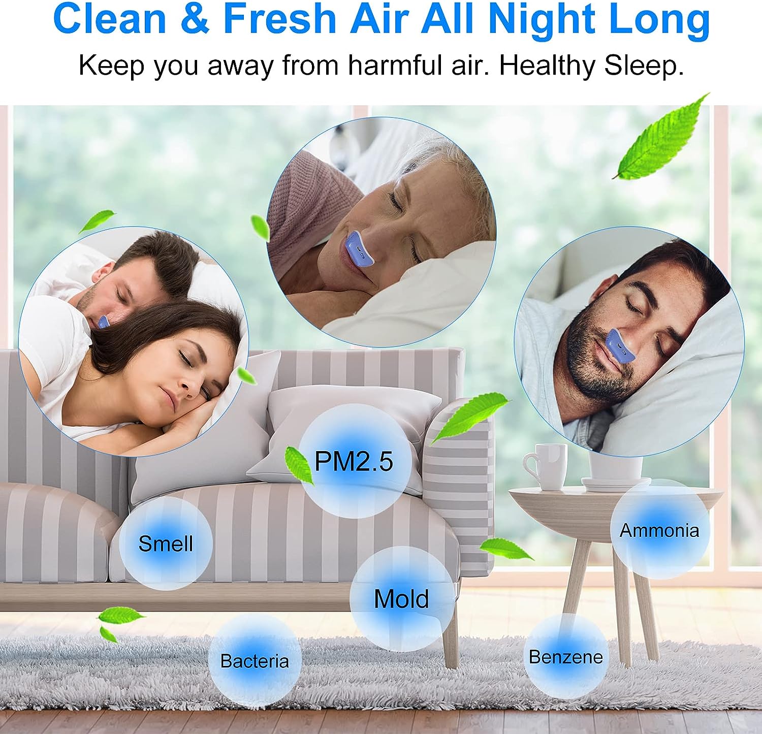 Appareil portable de flux d’air – Micro pompe à air compacte et silencieuse avec design confortable pour le nez