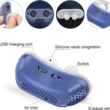 Portable Airflow Device – Compact, Silent Micro Air-Pump with Comfortable Nose Design