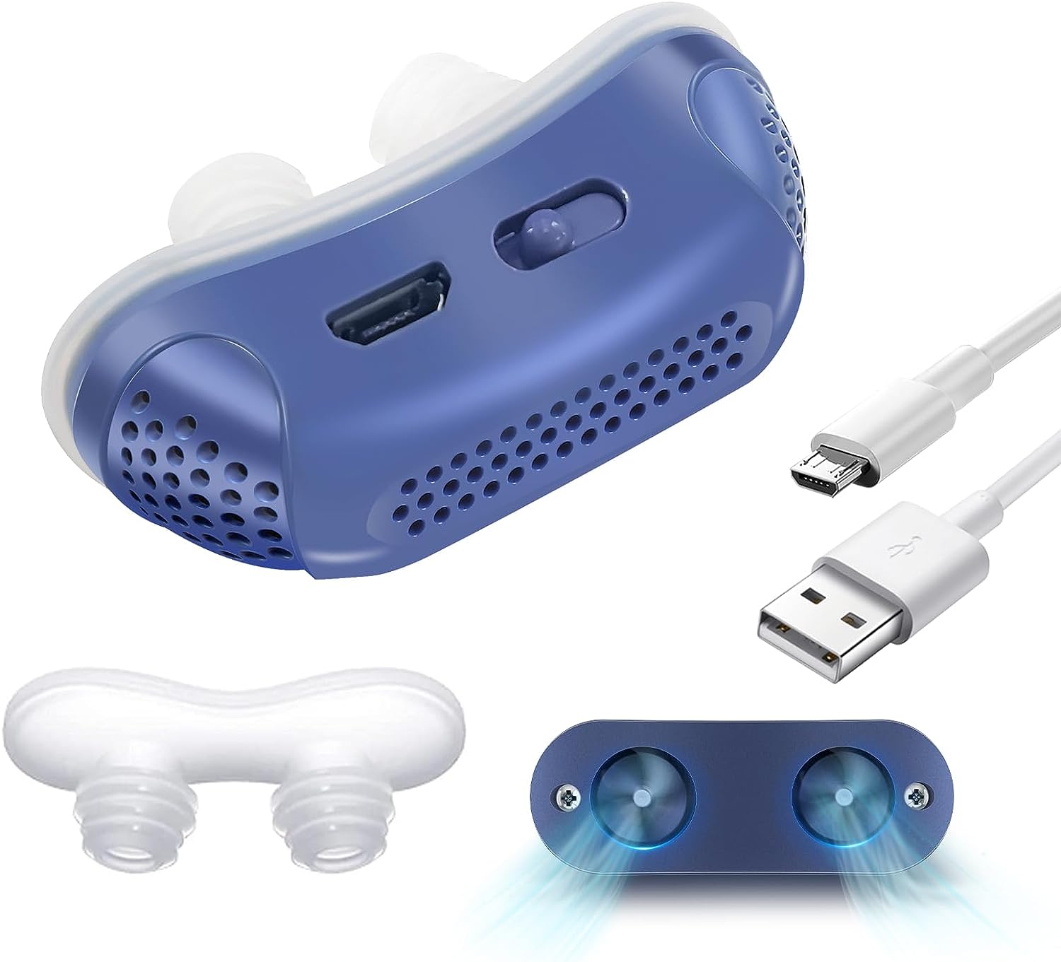 Portable Airflow Device – Compact, Silent Micro Air-Pump with Comfortable Nose Design