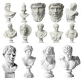 Mini Gipsbuste Portretten 5,5-7 cm voor Tekenpraktijk en Decoratie 0