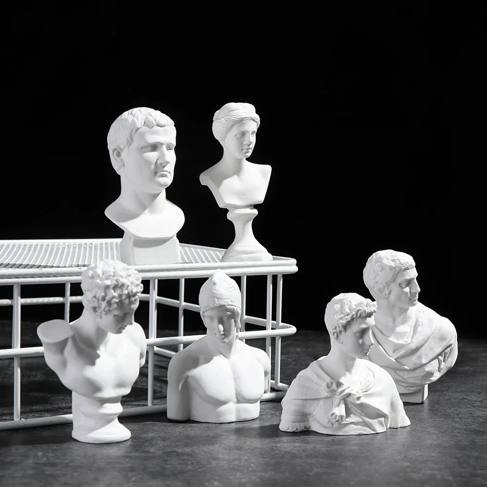 Mini Gipsbuste Portretten 5,5-7 cm voor Tekenpraktijk en Decoratie 3