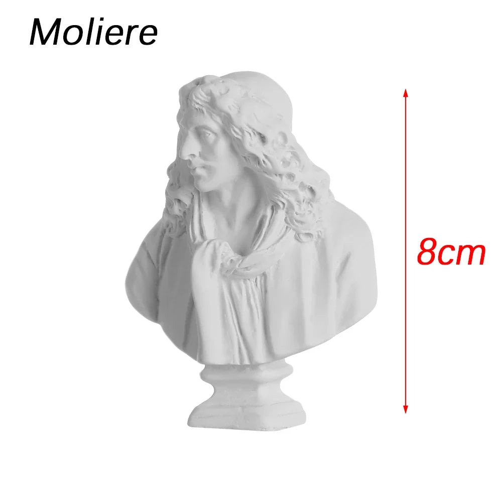 Mini Gipsbuste Portretten 5,5-7 cm voor Tekenpraktijk en Decoratie 9