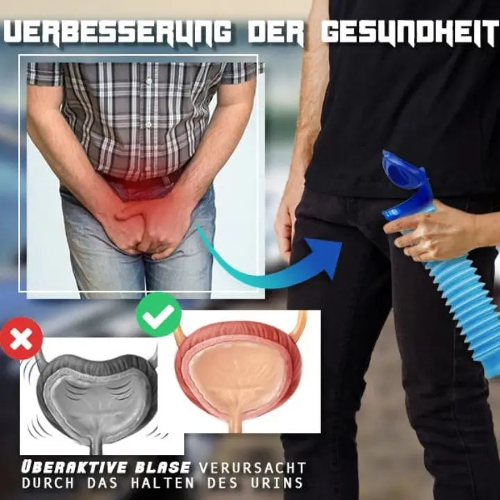 Mobiles Urinal für Männer auslaufsicher mit 750 ml Fassungsvermögen, kompakt und wiederverwendbar 3