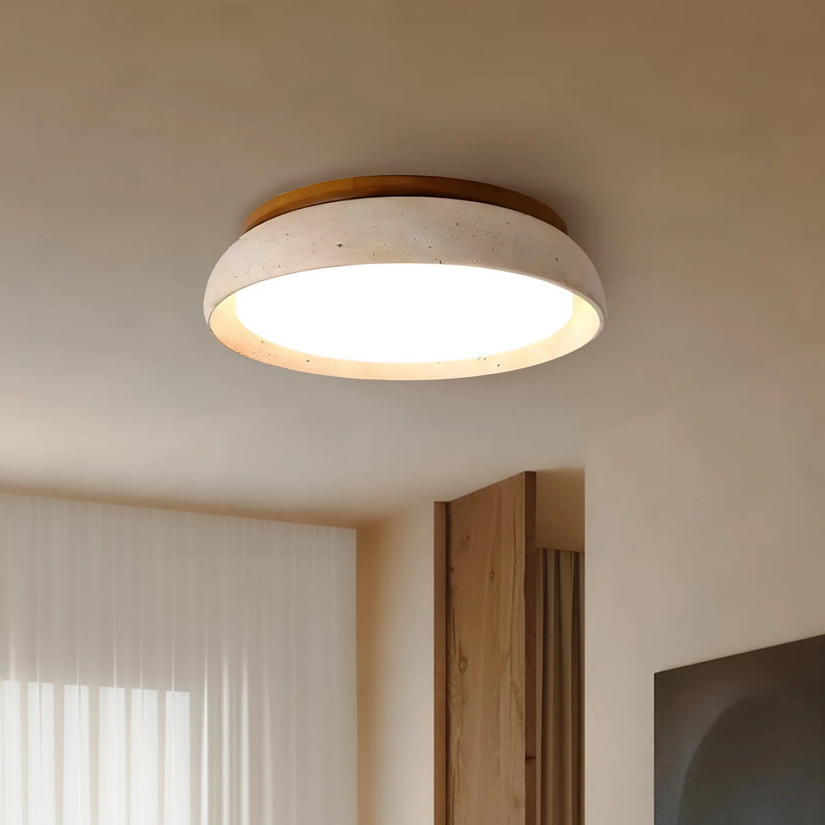 Modern Scandinavian Travertine Ceiling Light 0
