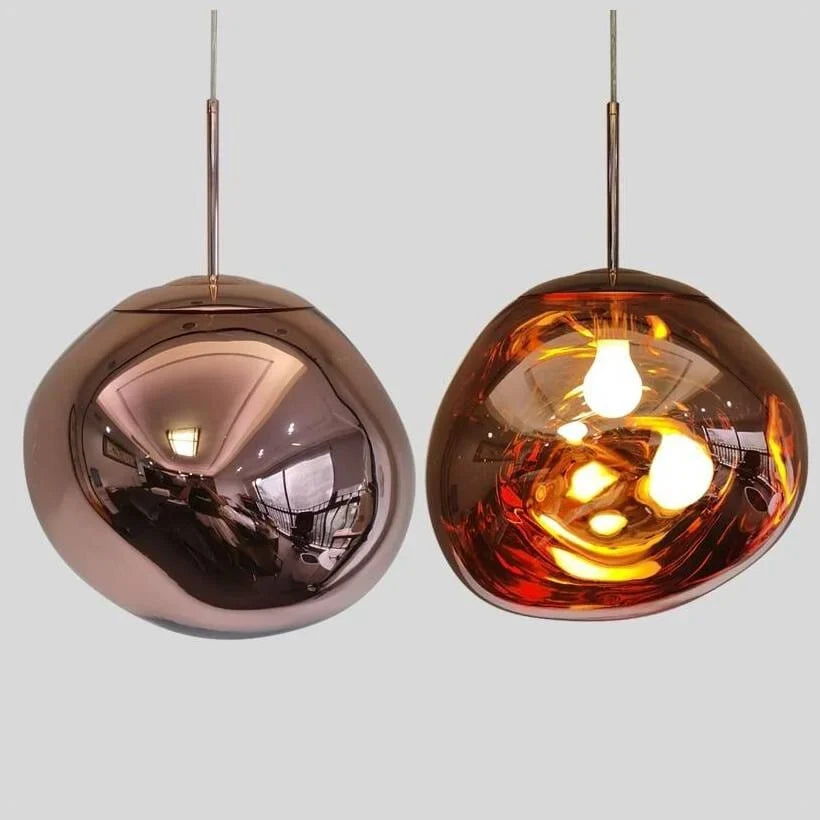Mirrored pendant light