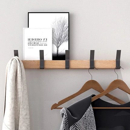 Wall-Mounted Coat Rack – Minimalist Scandinavian Design with Adjustable Double Hooks