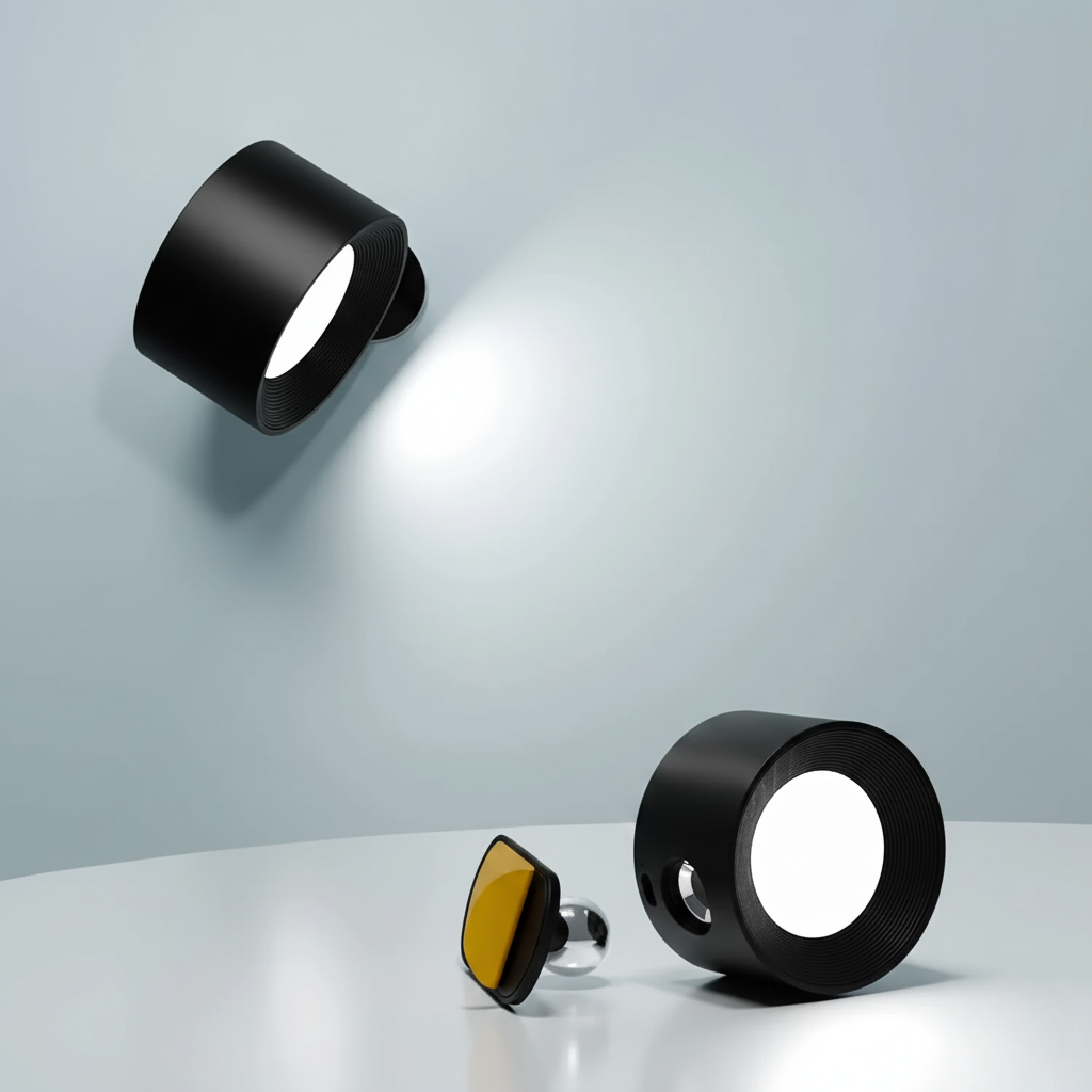Multifunctionele Draadloze Wandlamp Oplaadbaar & Dimbaar met 360° Rotatie 1