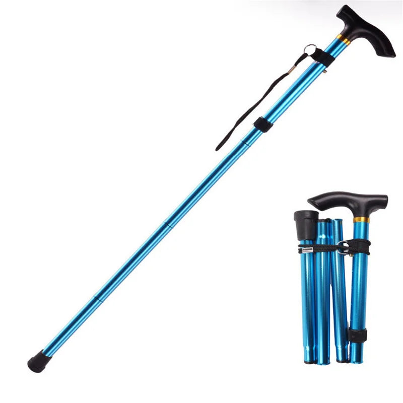 Multifunktionaler Teleskop-Gehstock aus Aluminium für Senioren 7