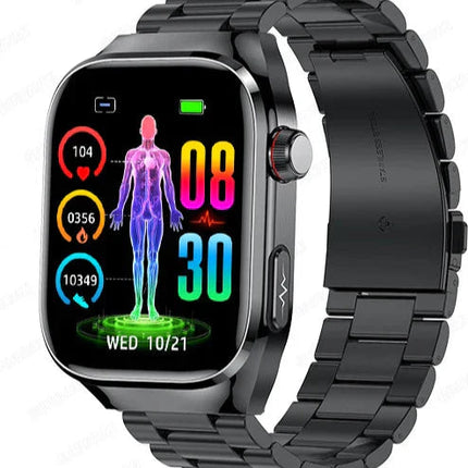 NexaPulse Watch Blood Sugar, ECG, Uric Acid, Bluetooth 5