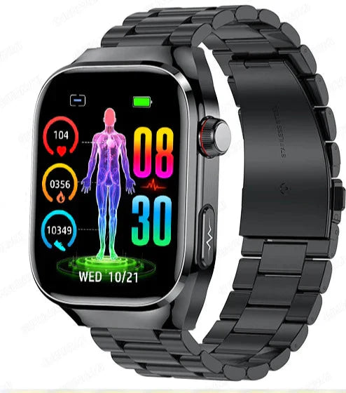 NexaPulse Watch Blood Sugar, ECG, Uric Acid, Bluetooth 5