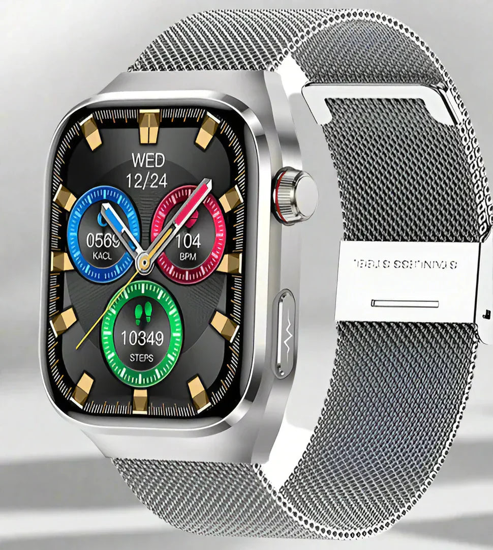 NexaPulse Watch Blood Sugar, ECG, Uric Acid, Bluetooth 8
