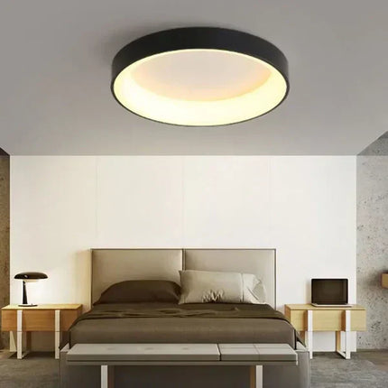Ceiling Lamp – Scandinavian Round LED Light with Minimalist Wooden Design
