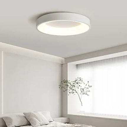 Ceiling Lamp – Scandinavian Round LED Light with Minimalist Wooden Design