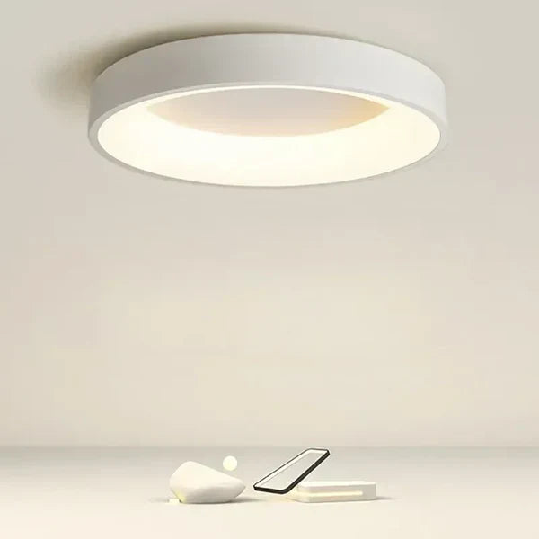 Ceiling Lamp – Scandinavian Round LED Light with Minimalist Wooden Design