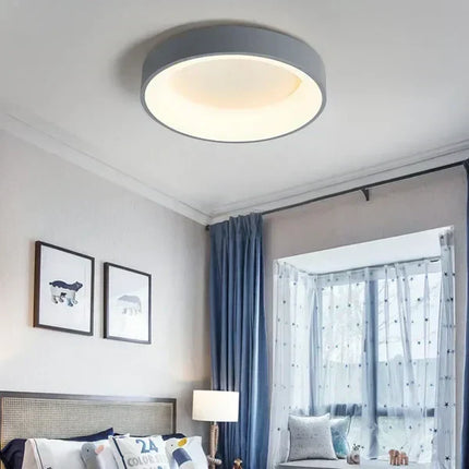 Ceiling Lamp – Scandinavian Round LED Light with Minimalist Wooden Design