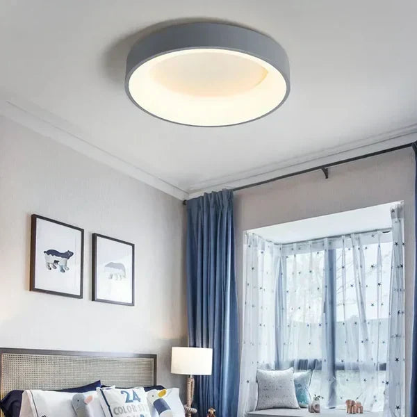 Lampe de plafond – Lumière LED ronde scandinave avec design minimaliste en bois