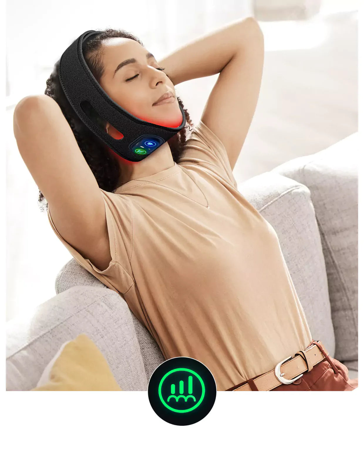 NovaLume ChinContour Red Light Therapy Belt for Double Chin 3