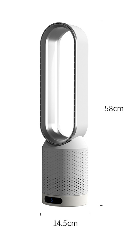 Climatiseur sans pales – Ventilateur 3-en-1 avec purificateur d'air, oscillation et commande tactile  