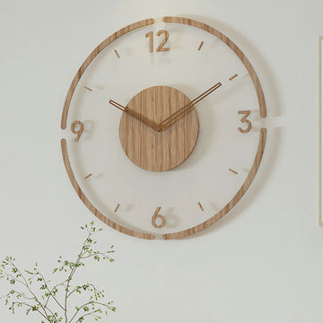 WOODLINE – Moderne & Minimalistisk Vægur med Ramme i Træ