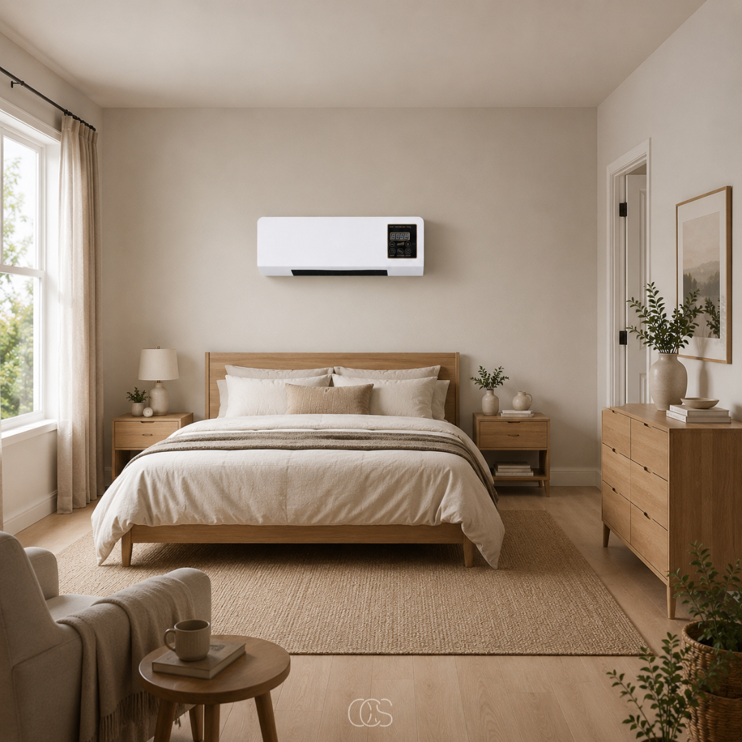 OCS - Wandgemonteerde Wandventilator / Aircooler met Verwarming - met Afstandsbediening & Timer 2