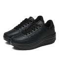 Orthopaedic Women's Sneakers in Black Leather - FlexiStep 0