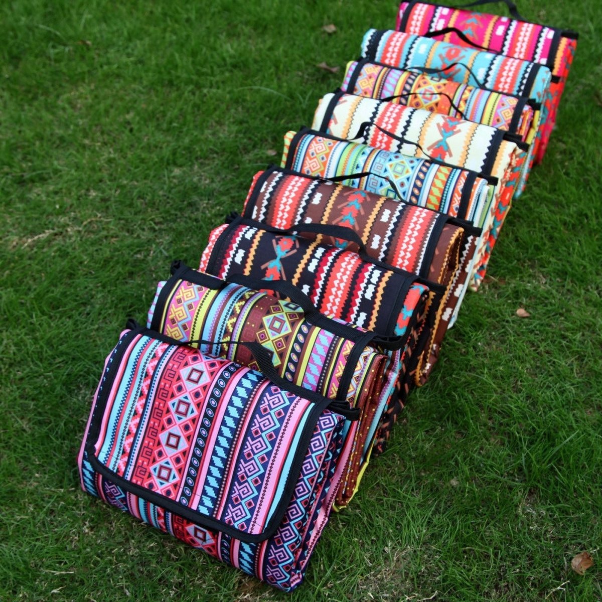 Outdoor deken – Waterdichte picknickdeken met etnisch design voor kamperen en uitstapjes. 3