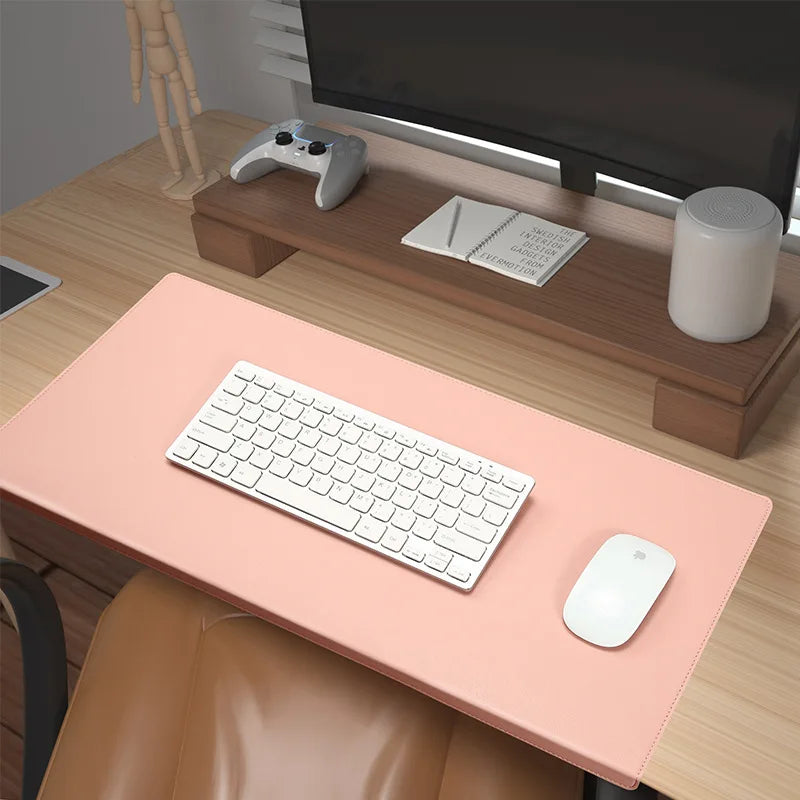 PU-Leather Desk Mat with Non-Slip Surface, Wrist and Elbow Support – Ergonomic Desk Pad for Office and Gaming 0