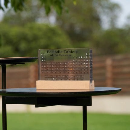 Periodic Table Display – Acrylic Block with 83 Real Elements & Integrated LED Light