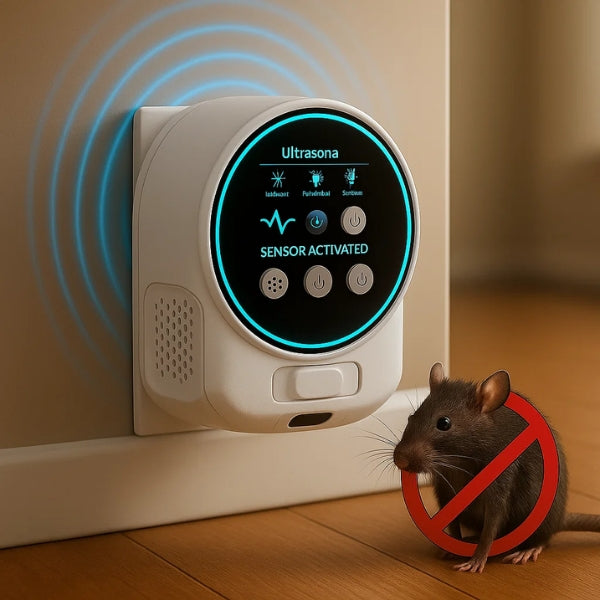 Plug-In Ultrasonic Rat Repeller Silent 3200 Sq Ft In/Out 0
