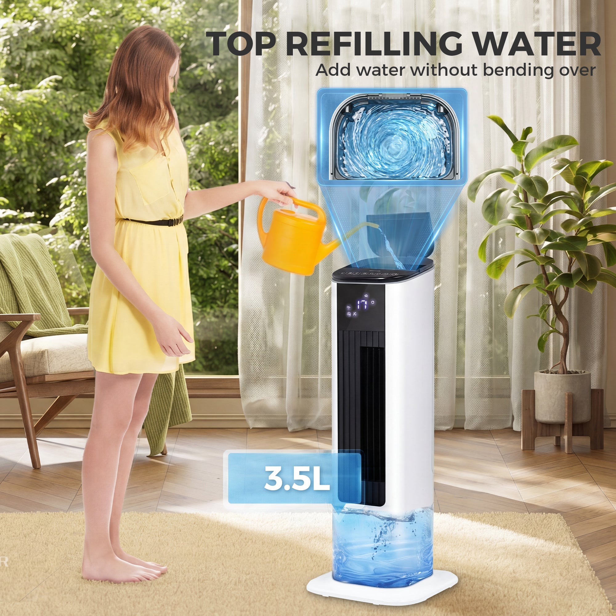 Portable Air Conditioner and Heater Fan 3.5L with Remote, Timer, and Oscillation 5